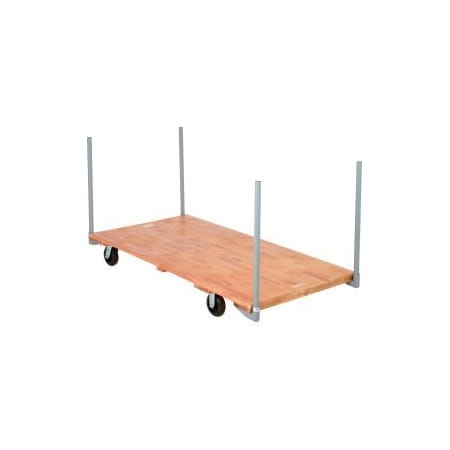 Global Equipment Stake Handle Hardwood Deck Truck 72x36 1400 Lb. Cap. 5" Rubber Casters 952522